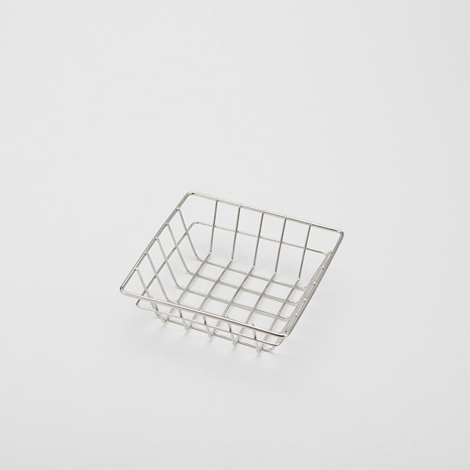6" Square Stainless Steel Wire Grid Basket