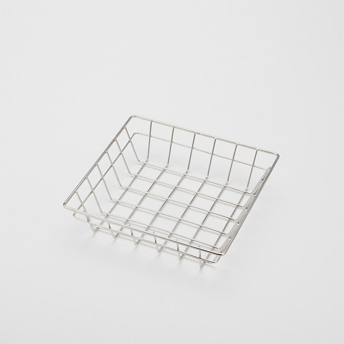 8" Square Stainless Steel Wire Grid Basket