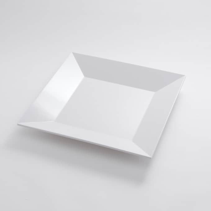 Endurance™ 14" Square Melamine Platter, White