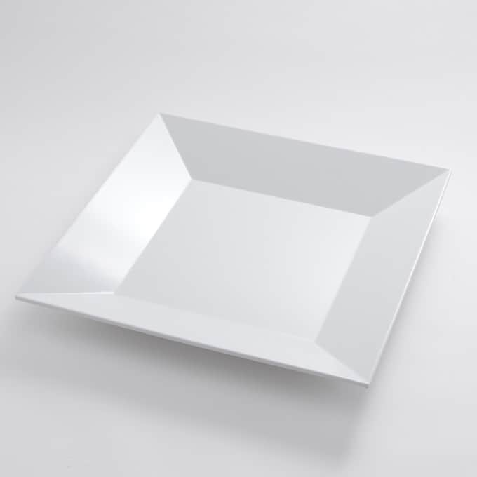 Endurance™ 16" Square Melamine Platter, White