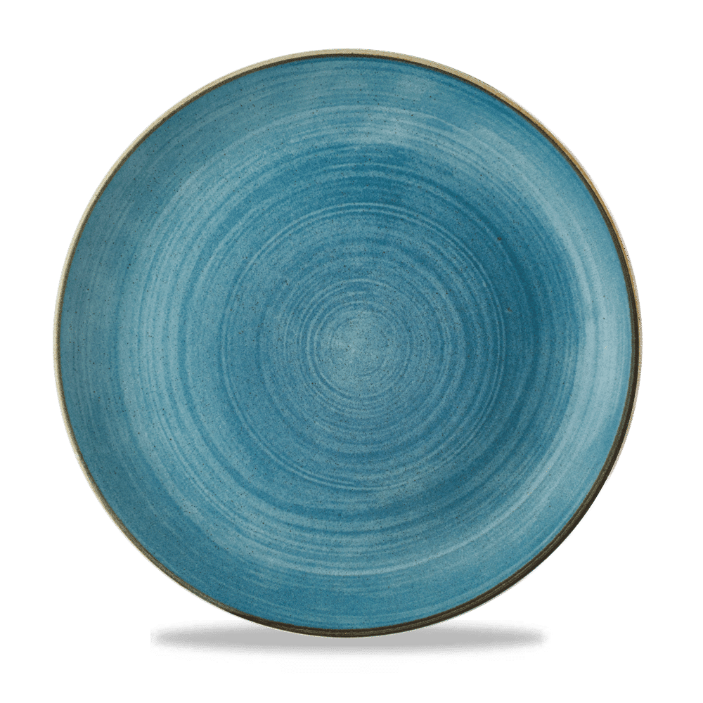 Stonecast Raw 11 1/4" Teal Evolve Coupe Plate