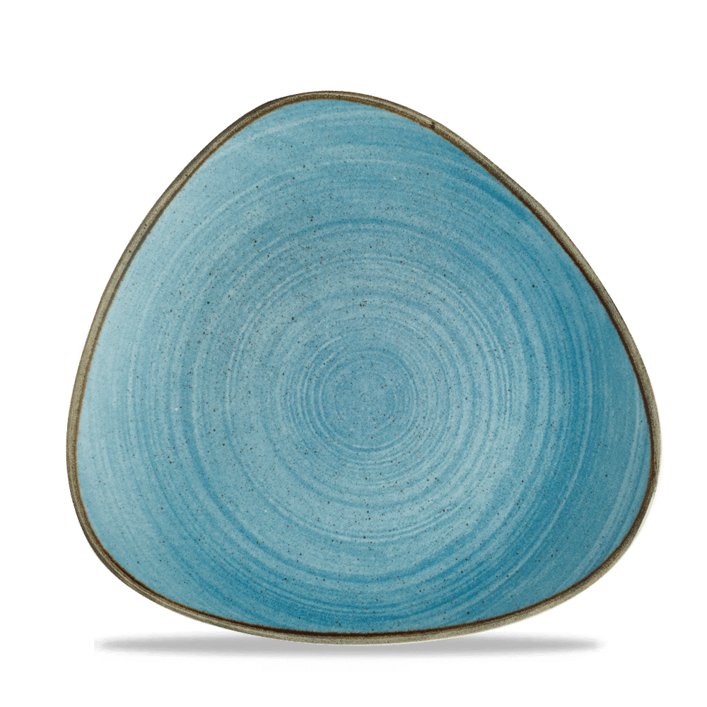 Stonecast Raw 9" Teal Triangle Plate