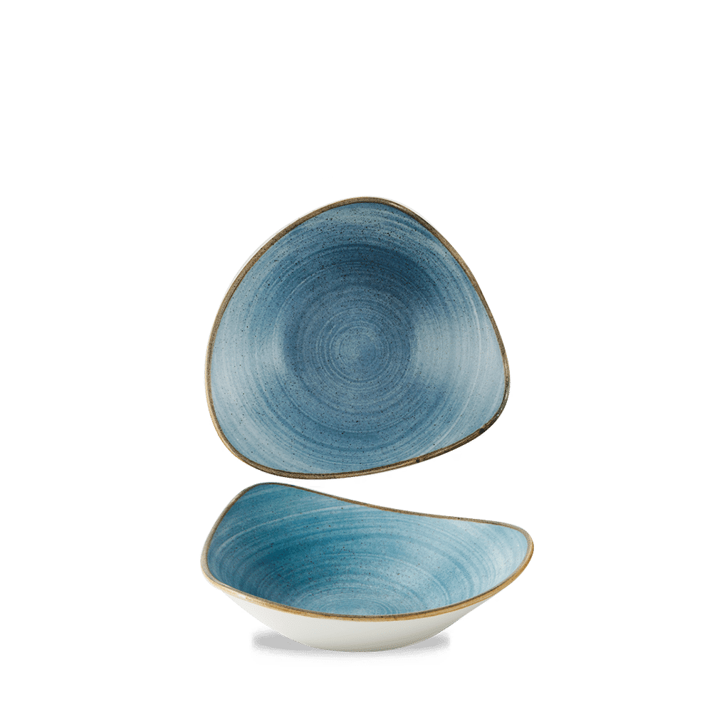 Stonecast Raw 7" Teal Triangle Bowl