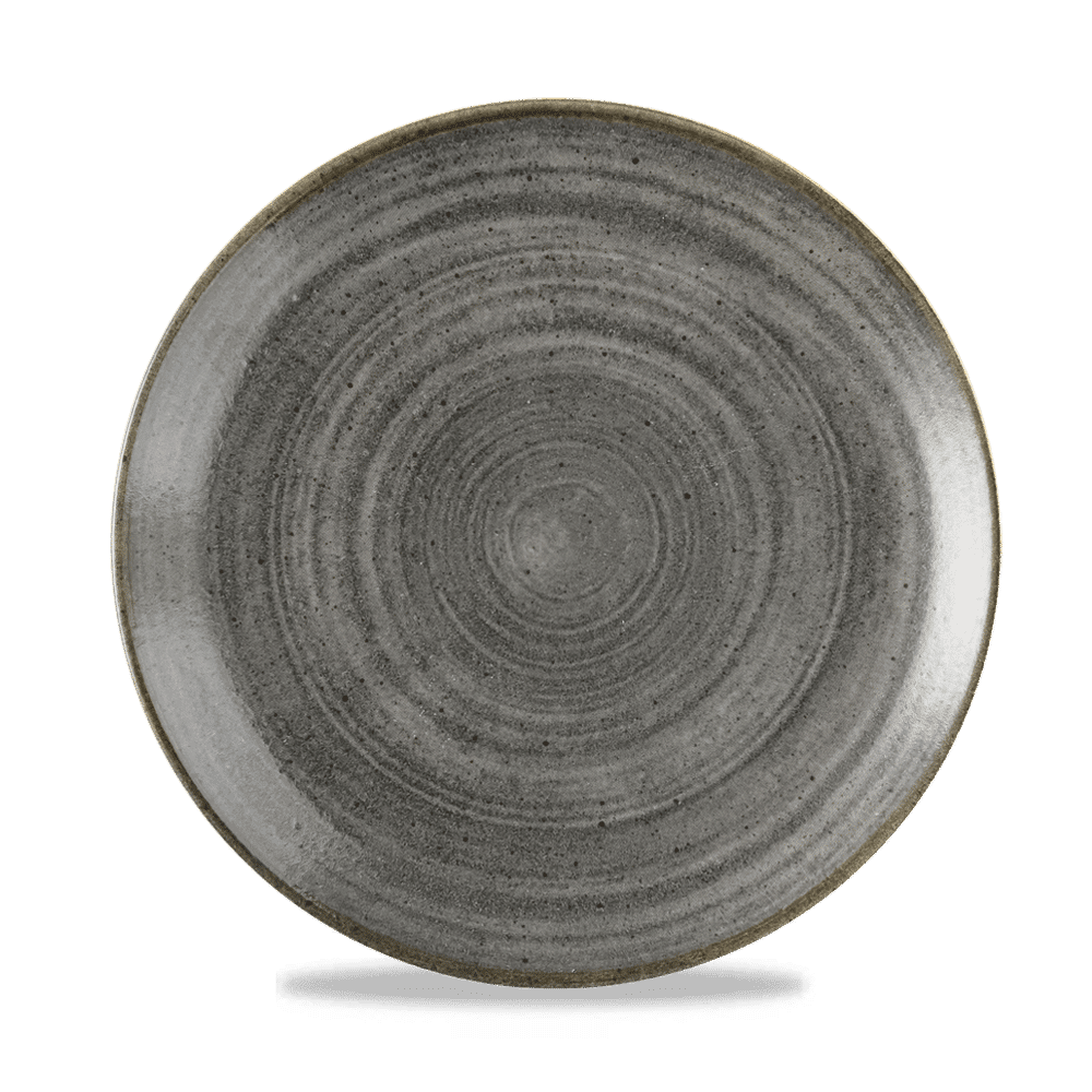 Stonecast Raw 10 1/4" Black Coupe Plate