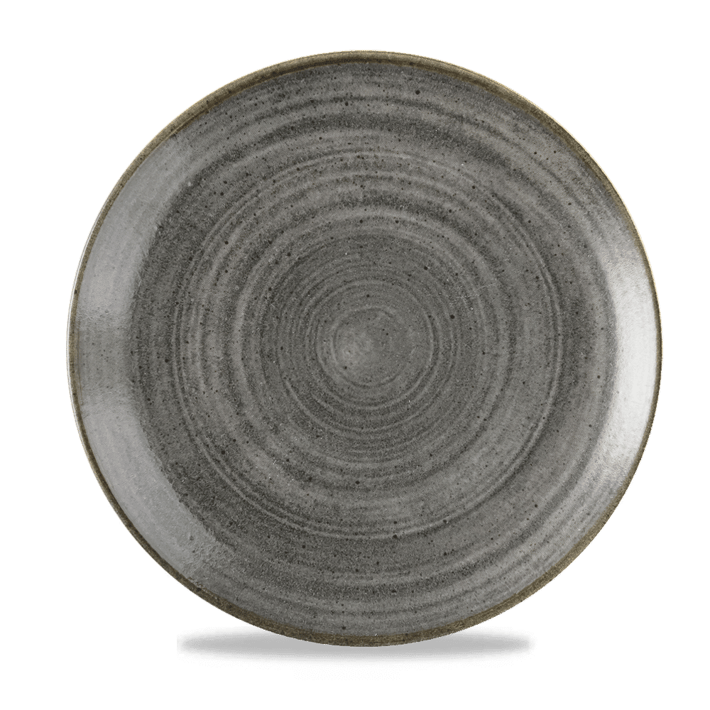 Stonecast Raw 11 1/4" Black Coupe Plate