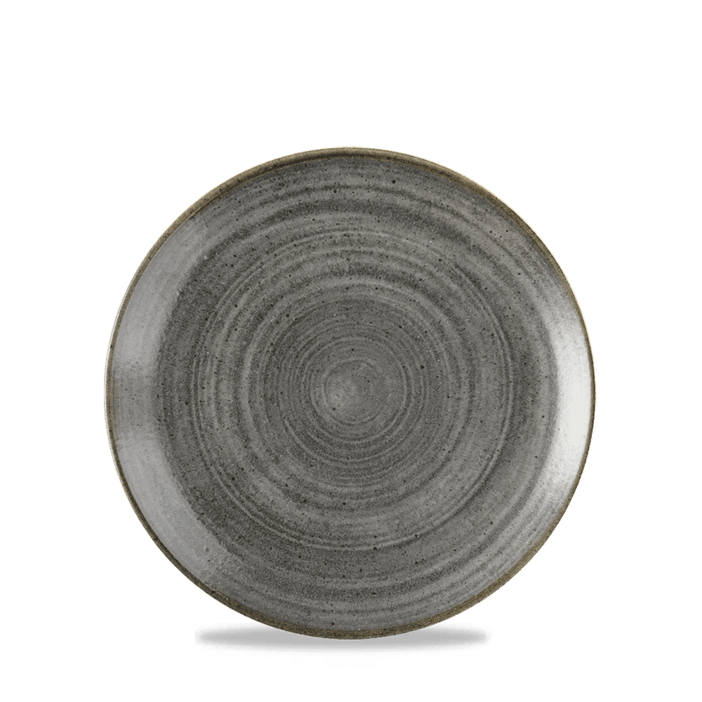 Stonecast Raw 6 1/2" Black Coupe Plate