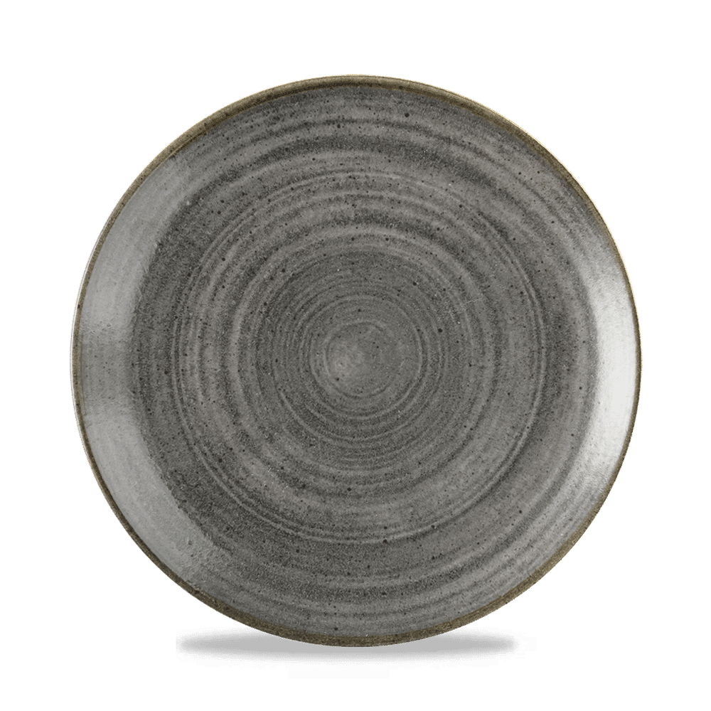Stonecast Raw 8 2/3" Black Coupe Plate