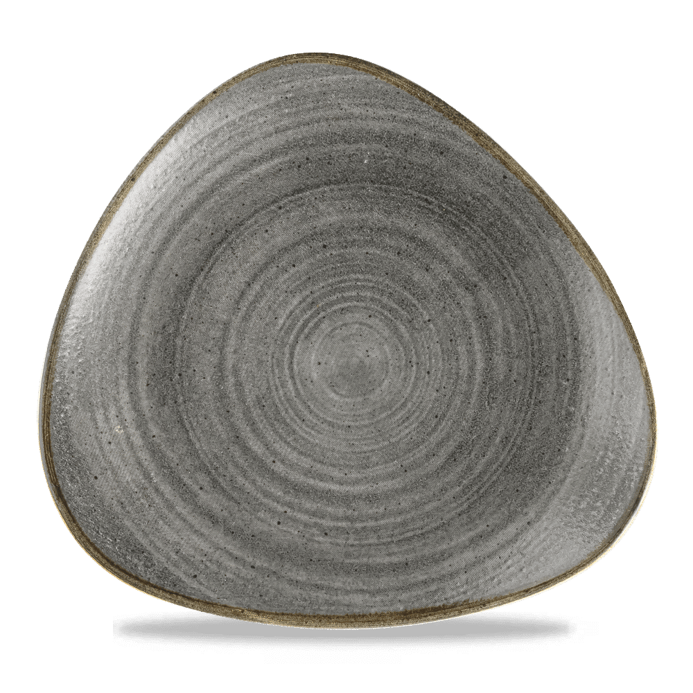 Stonecast Raw 10 1/2" Black Triangle Plate