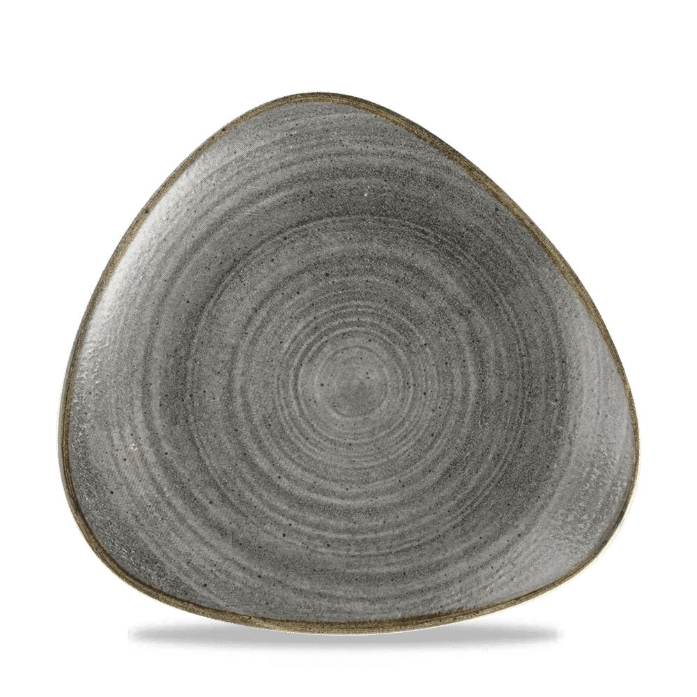 Stonecast Raw 9" Black Triangle Plate