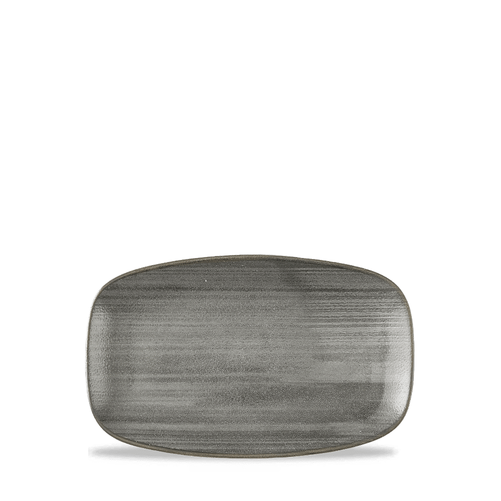 Stonecast Raw 7 4/5 x 4 3/4 " Black Chefs Oblong Plate