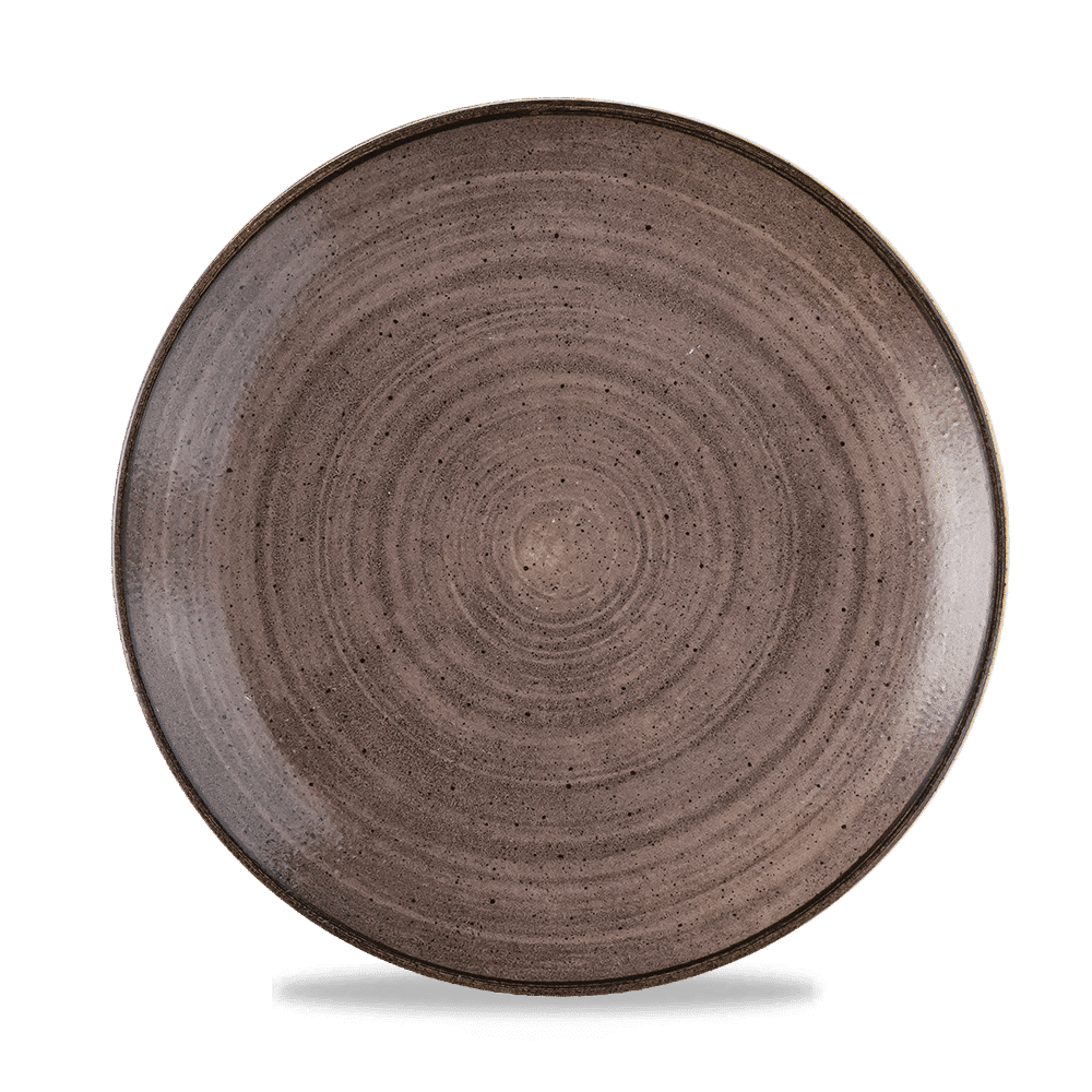 Stonecast Raw 10 1/4" Brown Coupe Plate