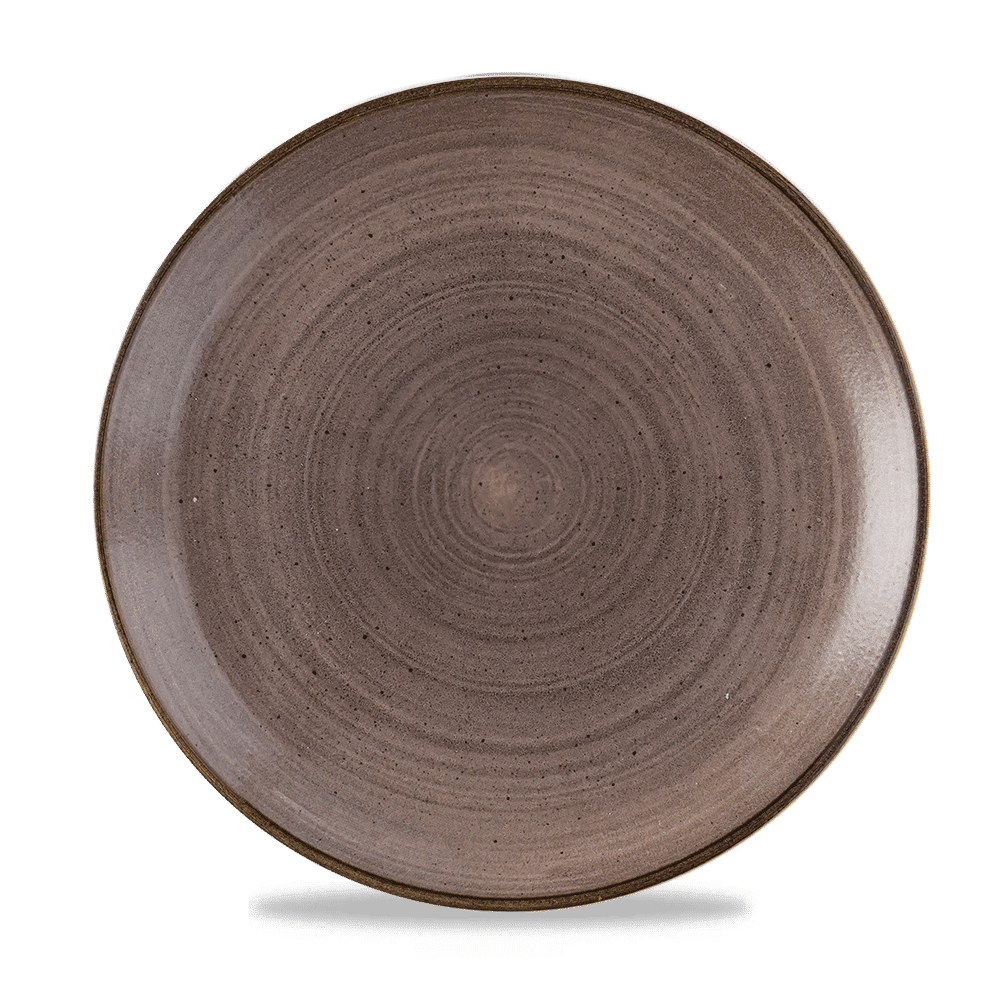 Stonecast Raw 11 1/4" Brown Coupe Plate
