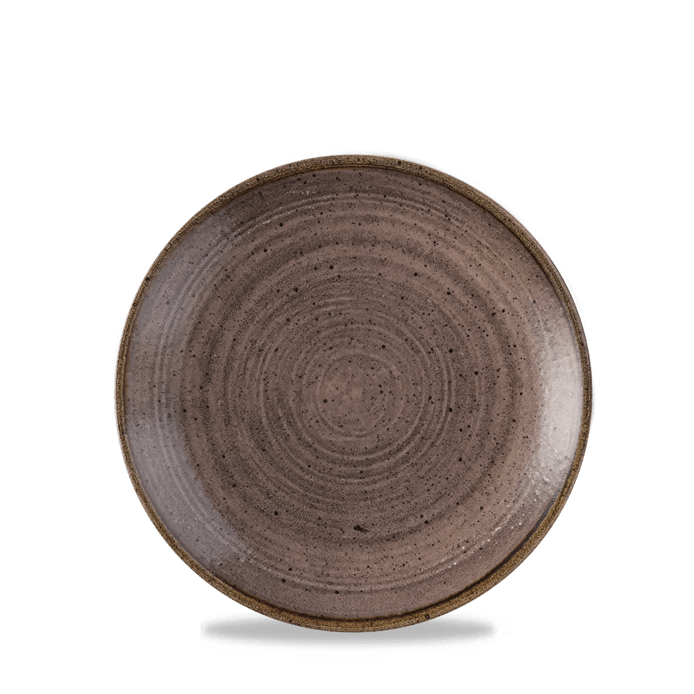Stonecast Raw 6 1/2" Brown Coupe Plate