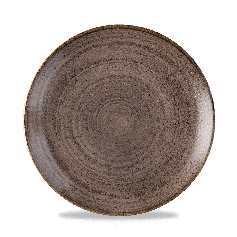 Stonecast Raw 8 2/3" Brown Coupe Plate