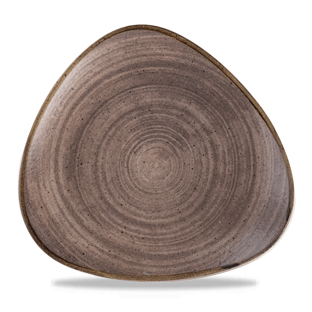Stonecast Raw 10 1/2" Brown Triangle Plate