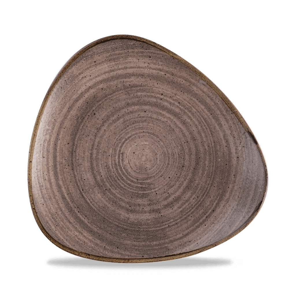 Stonecast Raw 9" Brown Triangle Plate