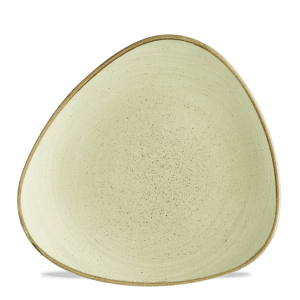 Stonecast Raw 10" Green Triangle Plate