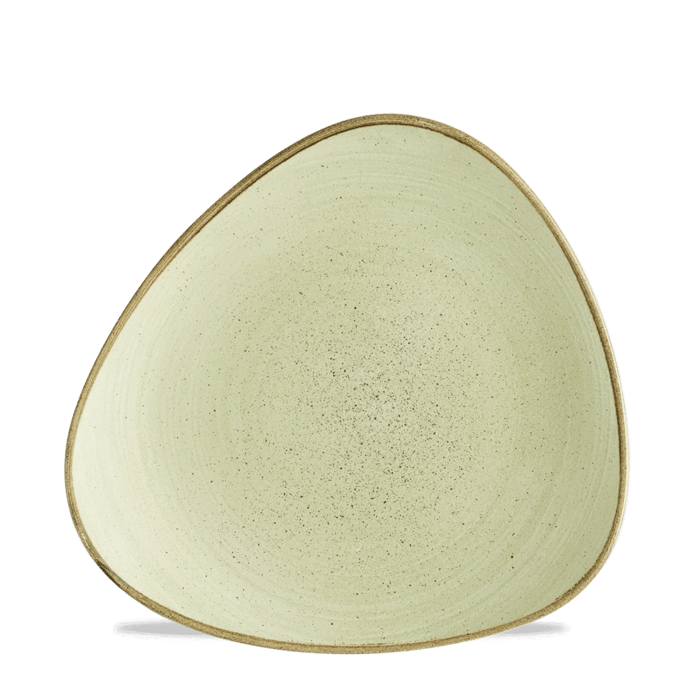 Stonecast Raw 9" Green Triangle Plate