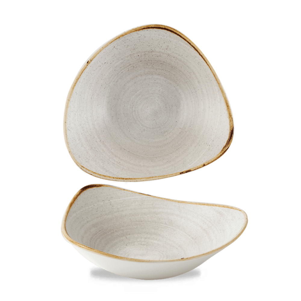 Stonecast Raw 21 oz. Grey Triangle Bowl