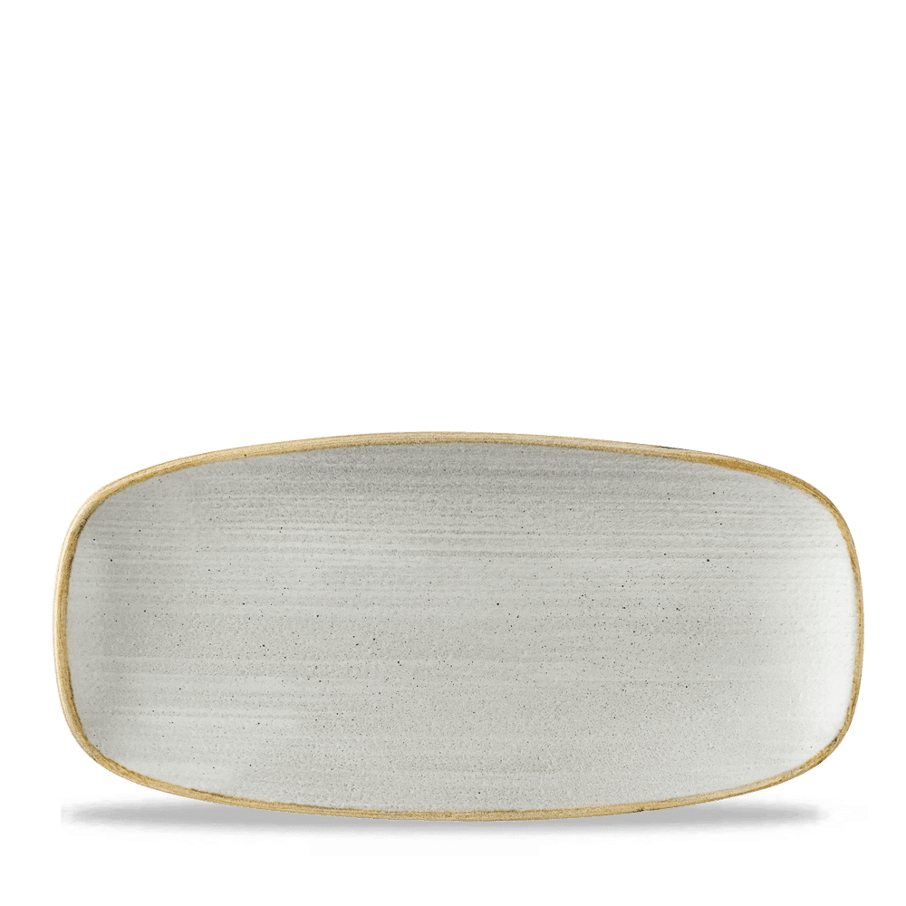 Stonecast Raw 10.6" x 5" Grey Oblong Plate