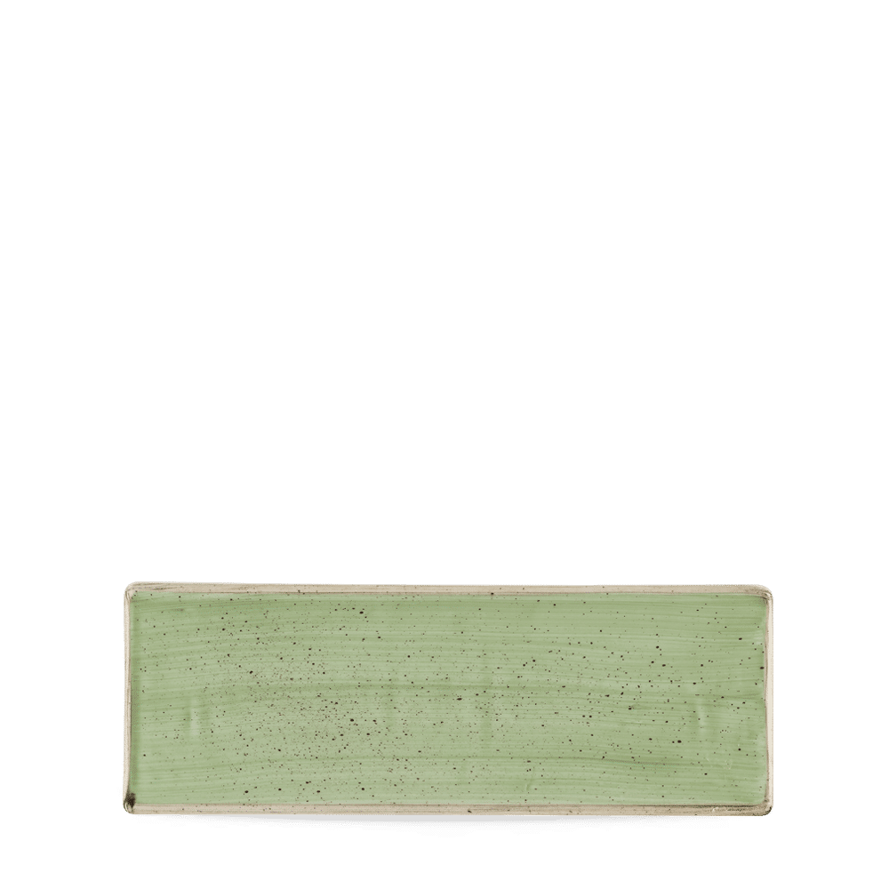 Stonecast 9 3/4" x 3 1/2" Sage Green Rectangular Tray