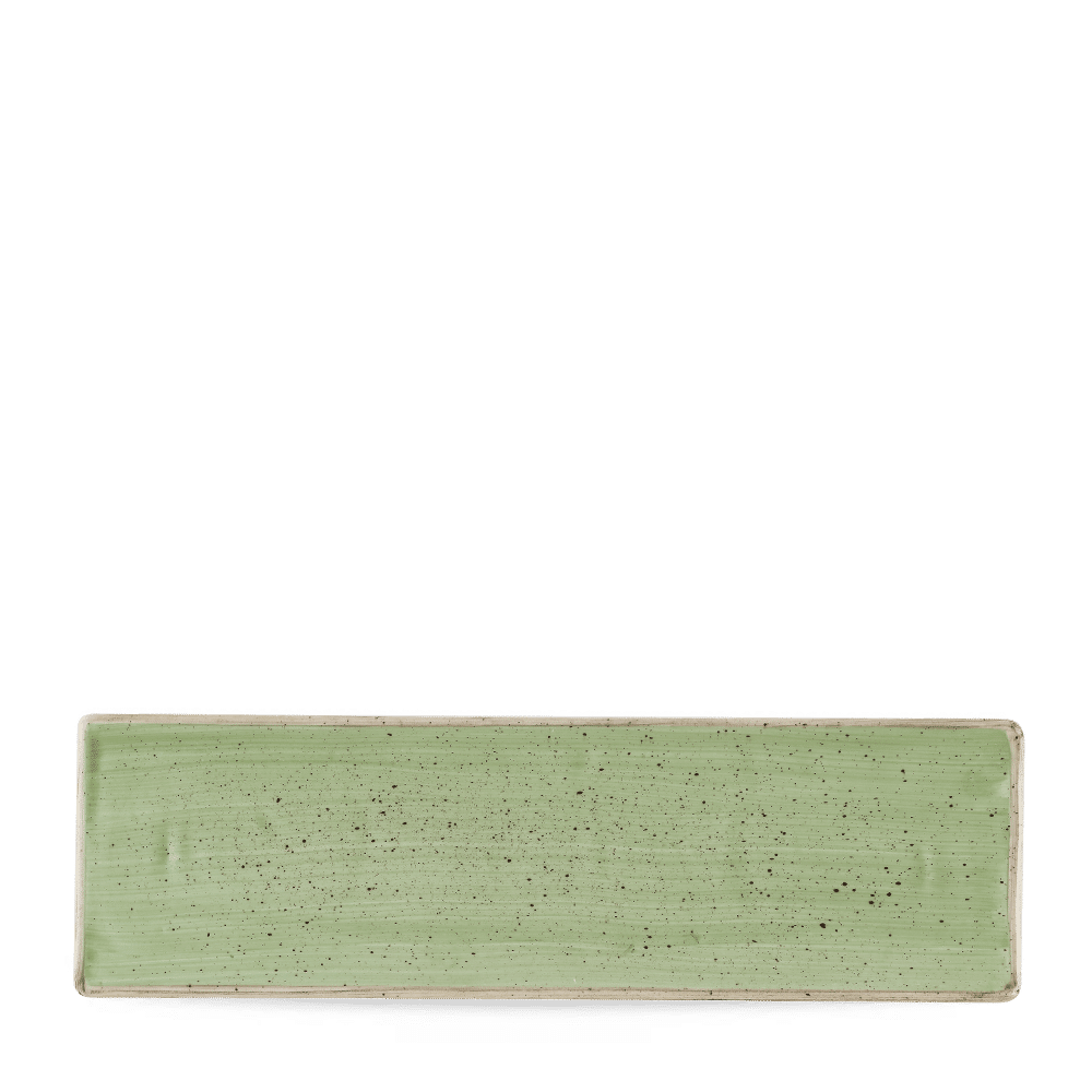 Stonecast 11-1/2 x 3-1/2" Sage Green Rectangular Tray
