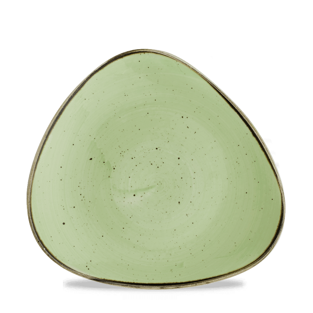 Stonecast 9" Sage Green Triangle Coupe Plate