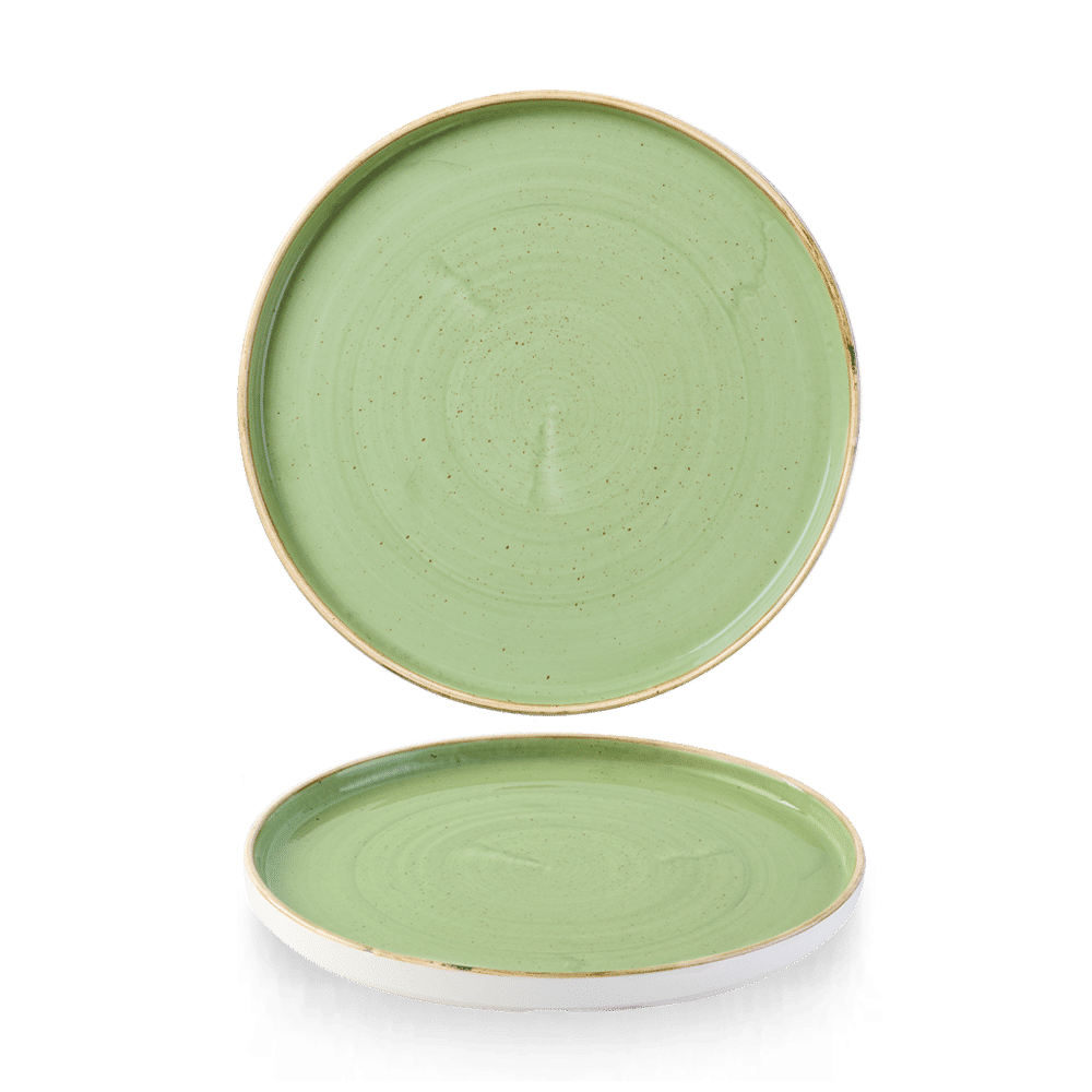 Stonecast 8.25" Green Walled Plate Sage Green