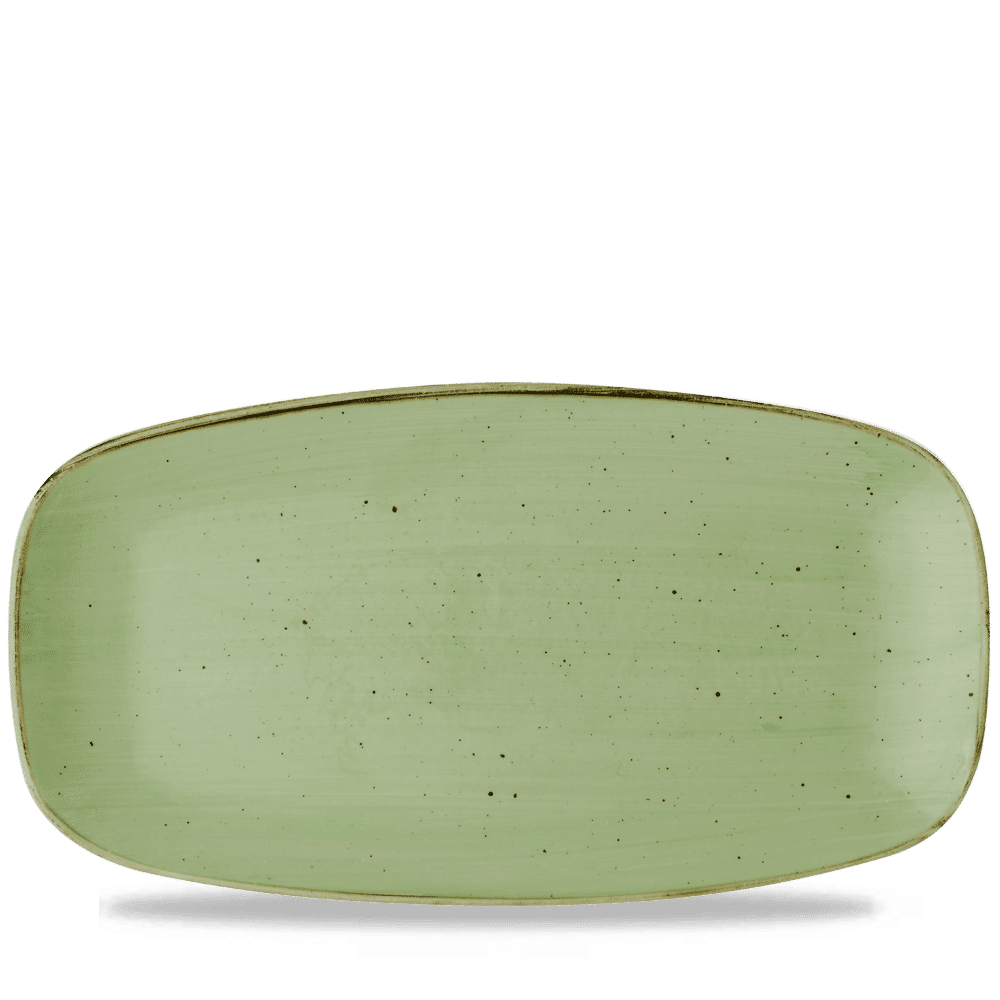 Stonecast 13 7/8" x 7 3/8" Sage Green Oblong Plate