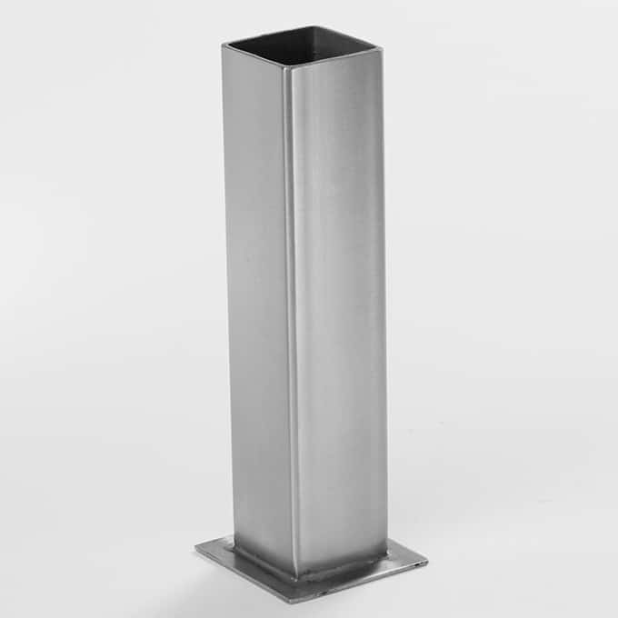 1-3/4" x 5-1/4"H Square Bud Vase, Satin Stainless Steel