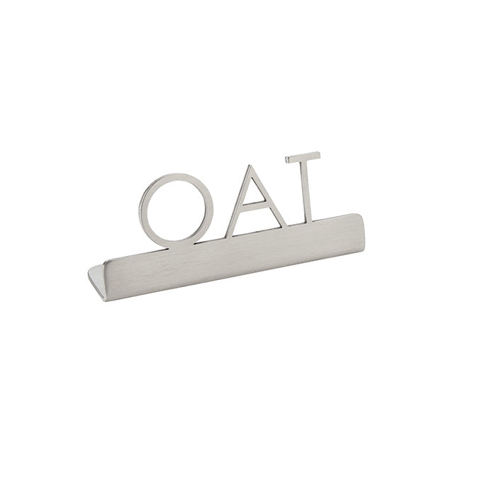 Stainless Steel Laser-Cut Sign, "Oat"
