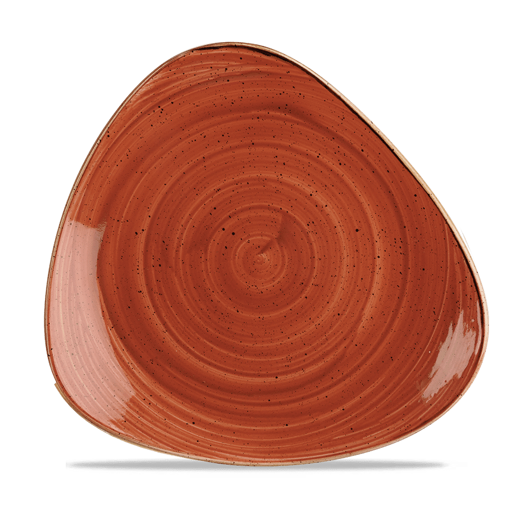 Stonecast 10-1/2" Spiced Orange Triangle Coupe Plate