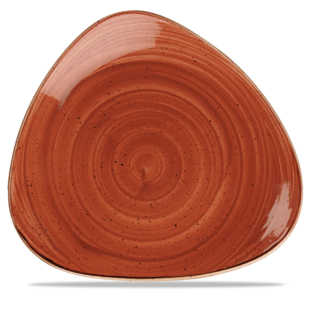Stonecast 12-1/4" Spiced Orange Triangle Coupe Plate