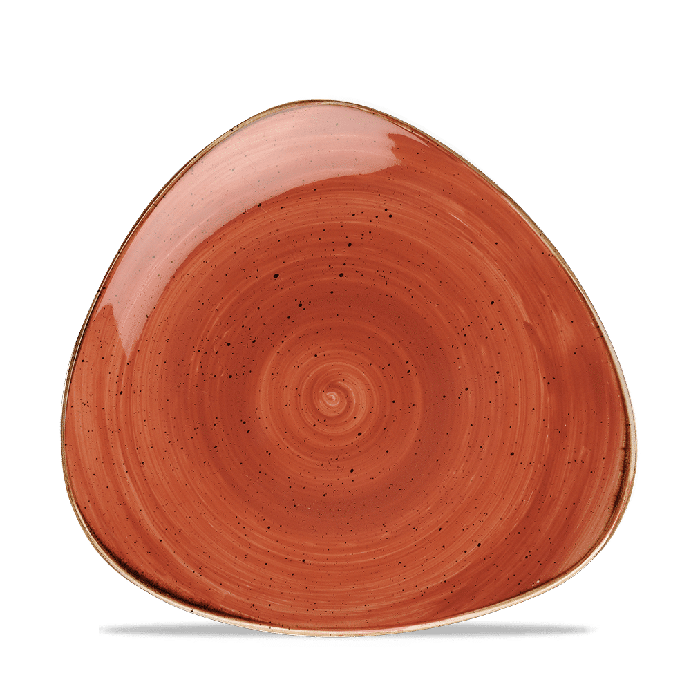 Stonecast 7-3/4" Spiced Orange Triangle Coupe Plate
