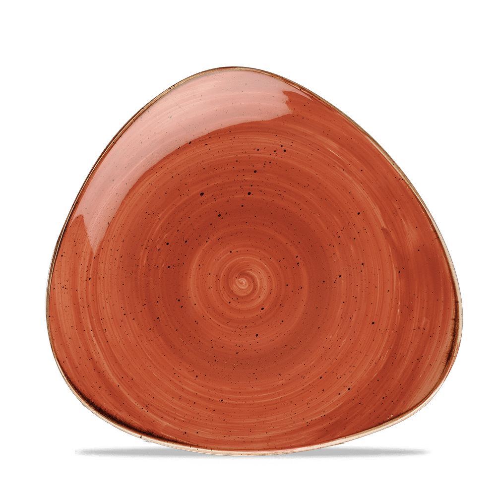 Stonecast 9" Spiced Orange Triangle Coupe Plate