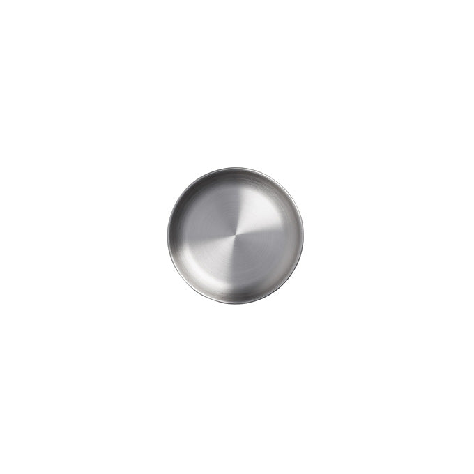4" Round Stainless Steel Plate 3/8" H, Satin Finish