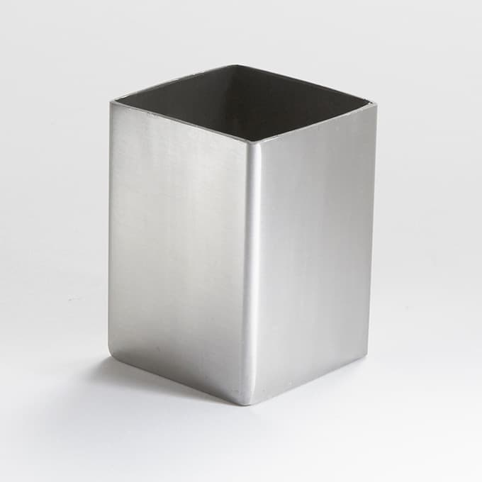 2" x 2-3/4"H Square Satin Stainless Steel Sugar Packet Holder