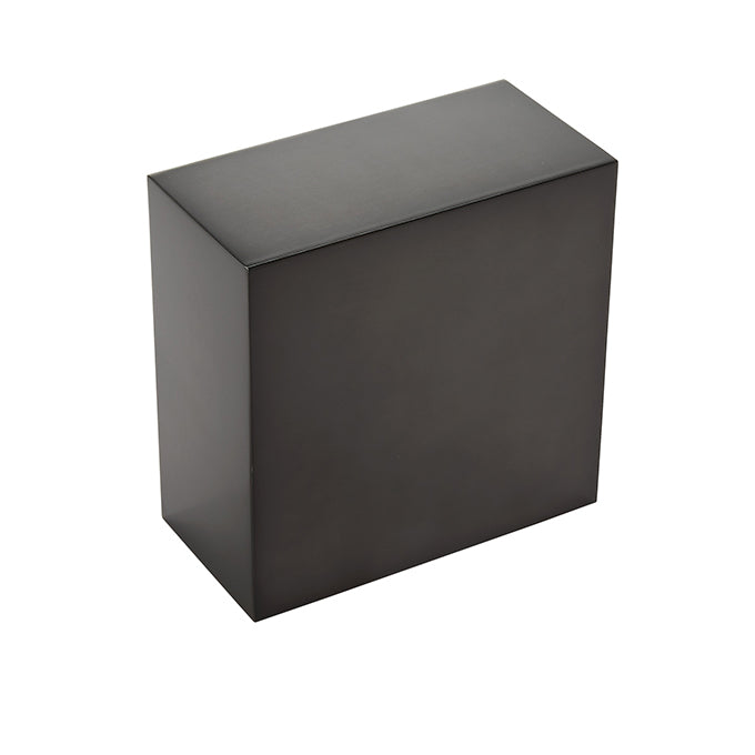 Black Cube Stainless Steel Riser, 4" H