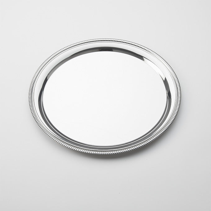 12" Round Stainless Steel Serving Tray