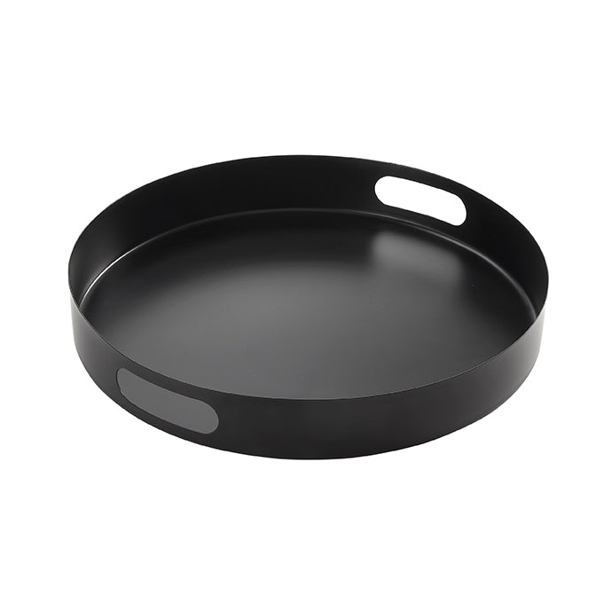 14-5/8" Round Serving Tray, Black