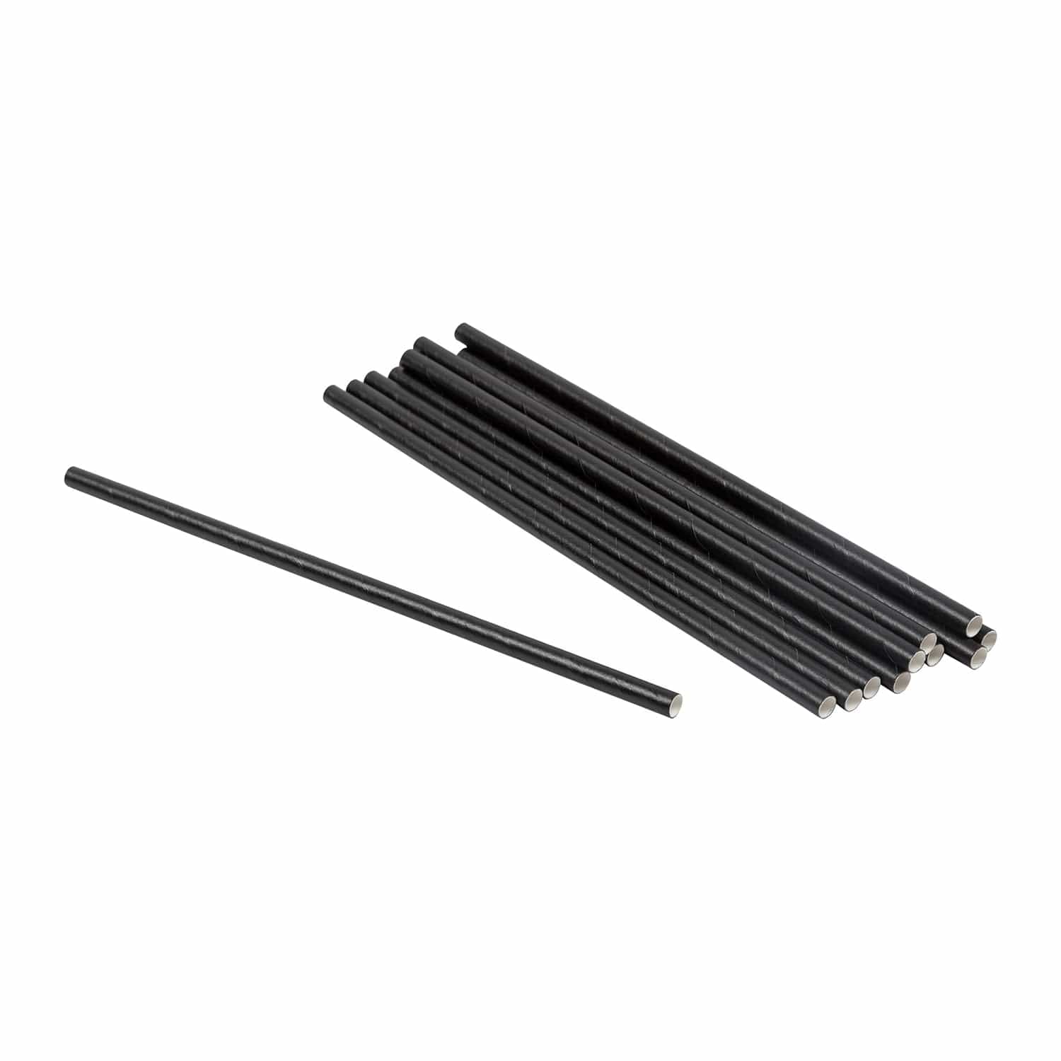 Paper Straws, 7.75", Jumbo, Black