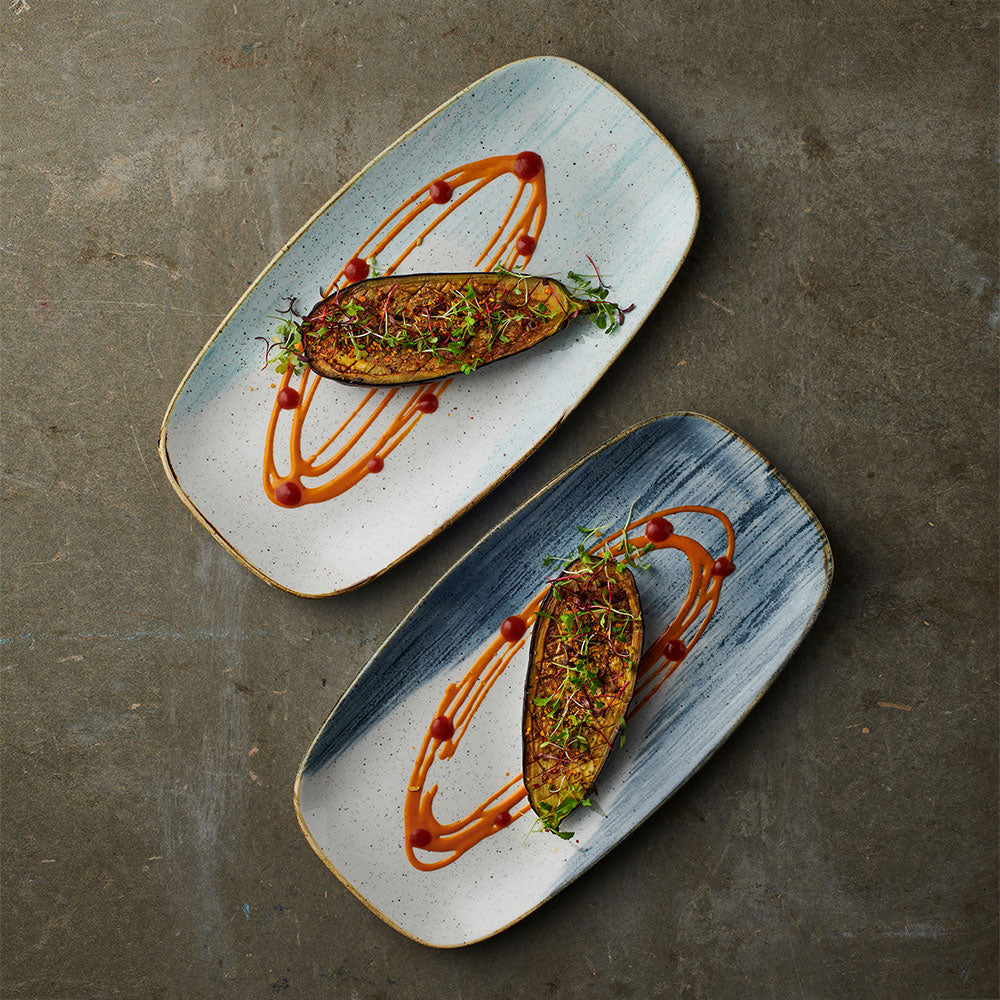 Stonecast Accents 13 7/8" x 7 3/8" Blueberry Oblong Plate