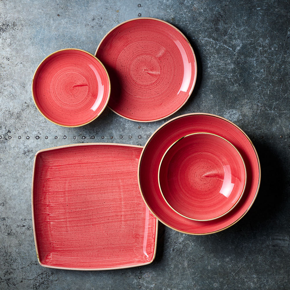 Stonecast 11 1/4" Berry Red Coupe Plate