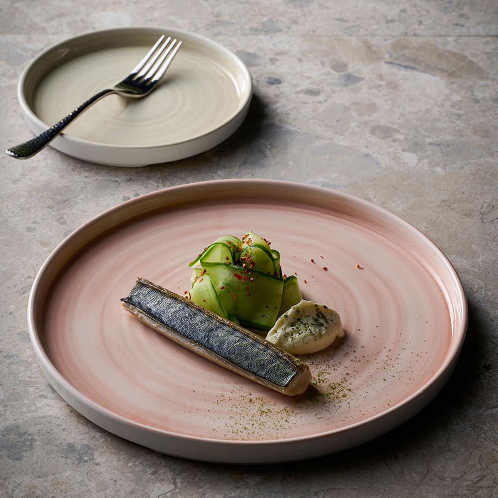 Stonecast Canvas 11" Coral Walled Plate