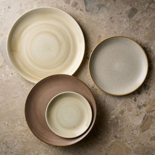 Stonecast Raw 10 1/4" Brown Coupe Plate