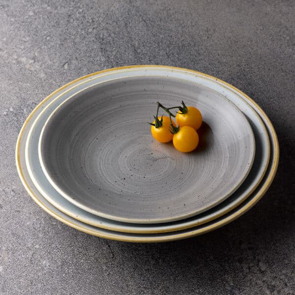 Stonecast 8 5/6" Peppercorn Grey Coupe Plate