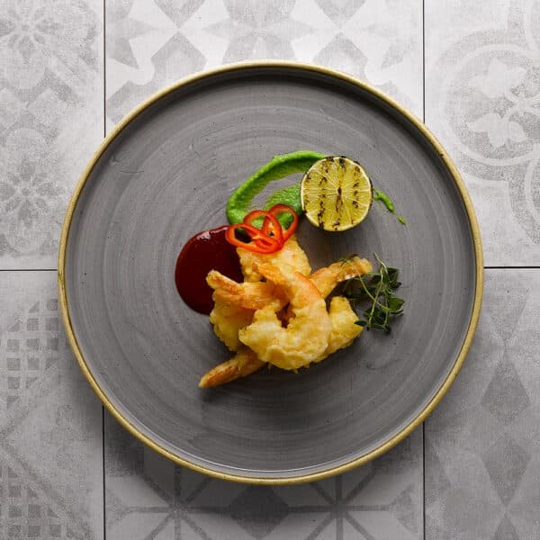 Stonecast 8 1/4" Peppercorn Grey Walled Plate