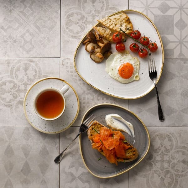 Stonecast 7 7/8" Peppercorn Grey Walled Plate