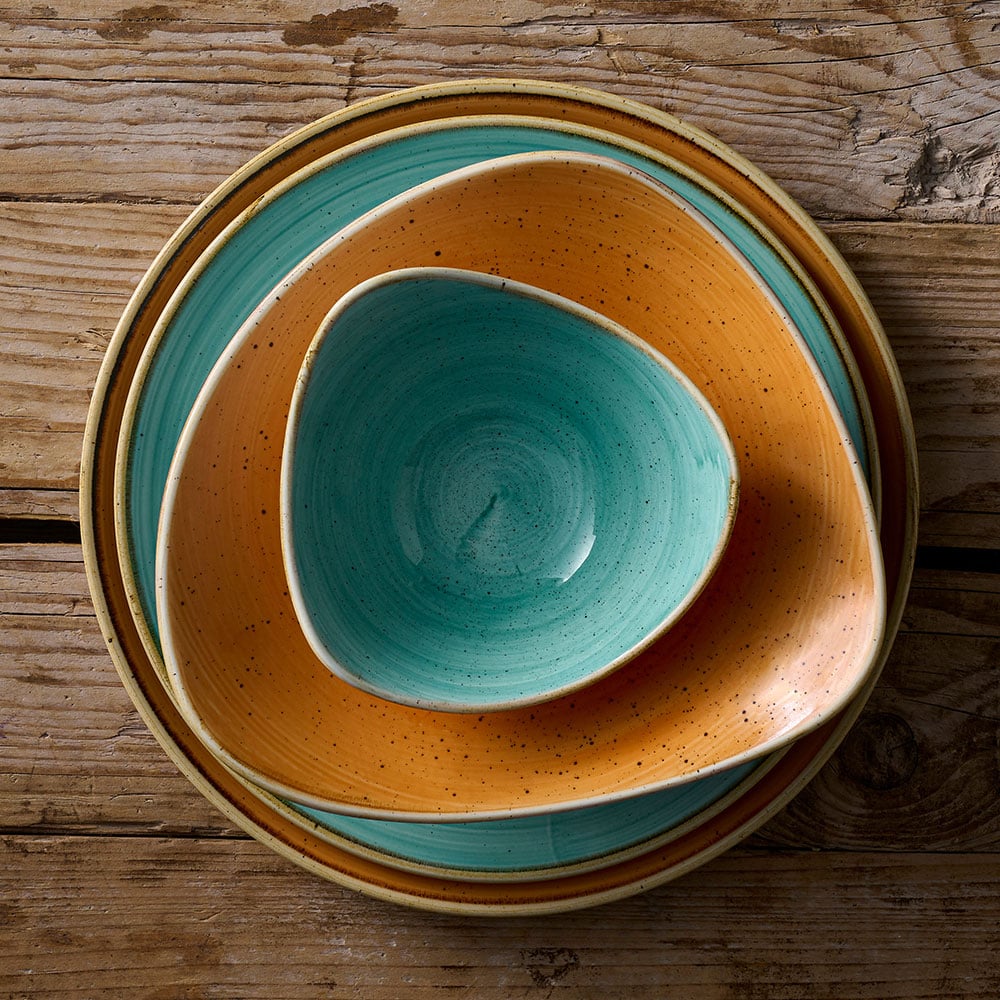 Stonecast 9.15 oz. Mint Triangle Bowl