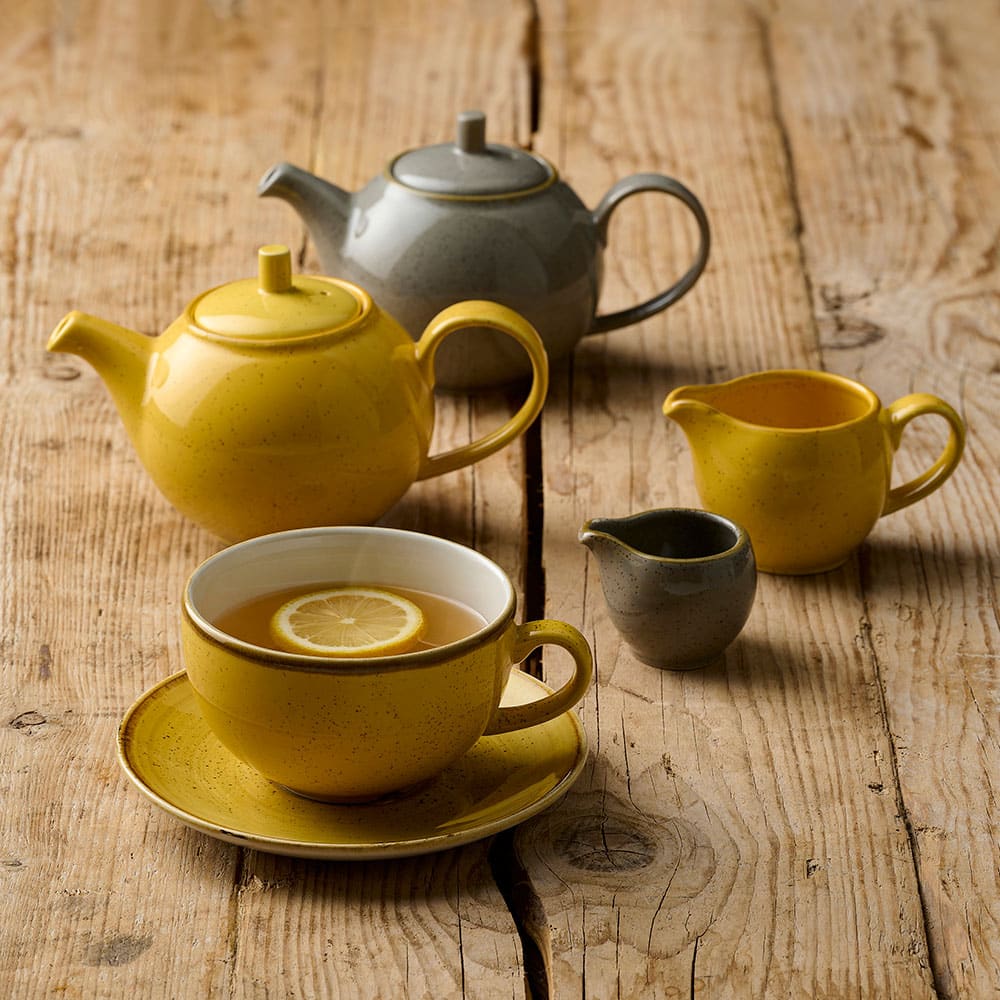 Stonecast 6 1/4" Mustard Seed Yellow Saucer